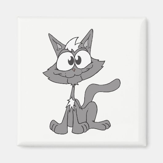 Gray Cat Magnet (Vorne)