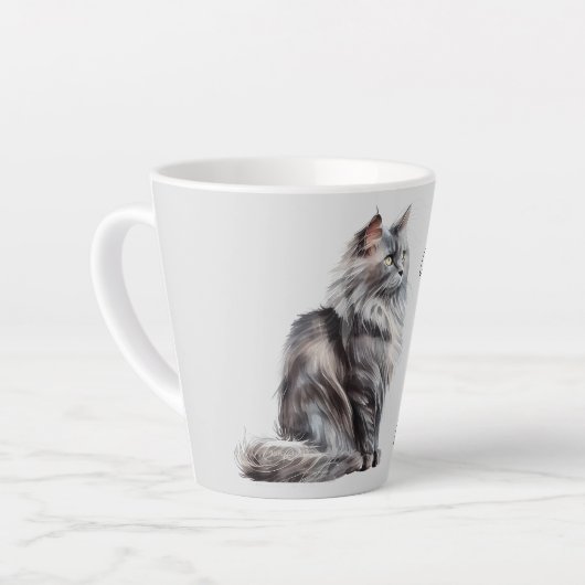Gray Cat Milchtasse (Linke Ecke)