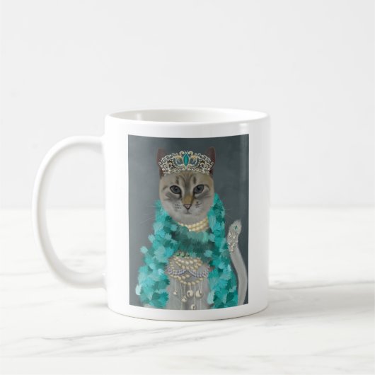 Gray Cat | Mit Glockenportrait verziert Kaffeetasse (Links)
