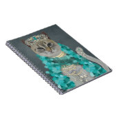 Gray Cat | Mit Glockenportrait verziert Notizblock (Rechte Seite)