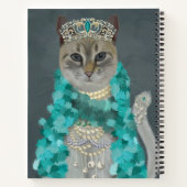 Gray Cat | Mit Glockenportrait verziert Notizblock (Rückseite)