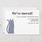 Gray Cat Moving New Zuhause Ankündigung (Vorderseite)