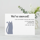 Gray Cat Moving New Zuhause Ankündigung (Stehend Vorderseite)