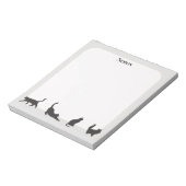 Gray Cat Notepad Notizblock (Rotiert)