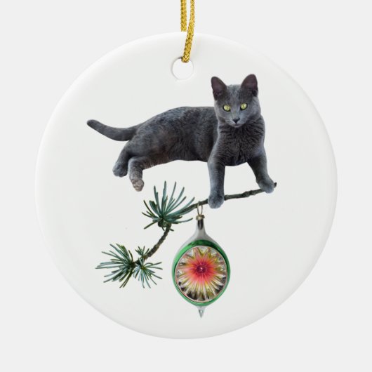 Gray Cat Ornament (Vorne)