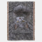 Gray Cat Portrait Decke (Vorderseite Vertikal)