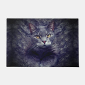 Gray Cat Portrait Fußmatte (Vorderseite)