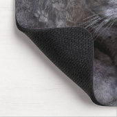 Gray Cat Portrait Mousepad (Ecke)