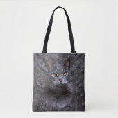 Gray Cat Portrait Tasche (Vorderseite)