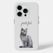 Gray Cat Purr Case-Mate iPhone Hülle (Rückseite)