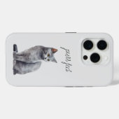Gray Cat Purr Case-Mate iPhone Hülle (Rückseite (Horizontal))
