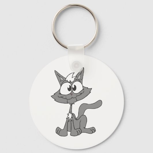 Gray Cat Schlüsselanhänger (Vorderseite)