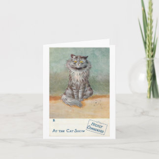 Gray @ Cat Show II von Louis Wain Karte