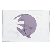 Gray Cat Sleeping and Kitten Doodles Duvet Cover (Rückseite)