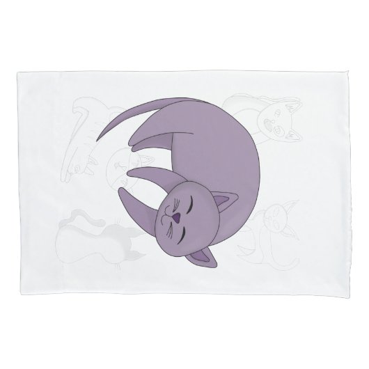 Gray Cat Sleeping and Kitten Doodles Duvet Cover (Vorderseite)