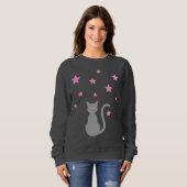 Gray Cat Stars Sweatshirt (Vorne ganz)