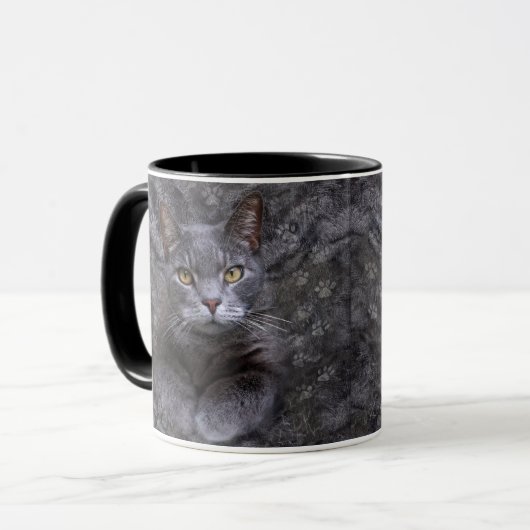 Gray Cat Tasse (Vorderseite Links)