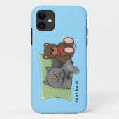 Gray Cat Teddy Bear Case-Mate iPhone Hülle (Rückseite)