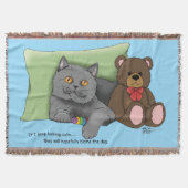 Gray Cat Teddy Bear Decke (Vorderseite)