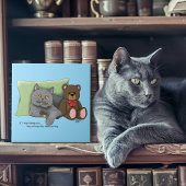 Gray Cat Teddy Bear Fliese