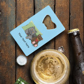 Gray Cat Teddy Bear Geldbeutel Flaschenöffner