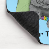 Gray Cat Teddy Bear Mousepad (Ecke)