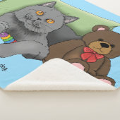 Gray Cat Teddy Bear Sherpadecke (3/4)