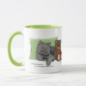 Gray Cat Teddy Bear Tasse (Links)