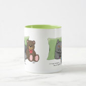 Gray Cat Teddy Bear Tasse (Zentrum)
