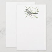 Gray Catbird Bird Art Stationierung Briefpapier (Vorne/Hinten)