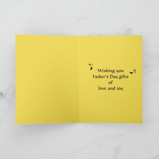 Gray Catbird Sings a Vathers Day Card Karte (Innenseite)