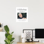Gray Celebration of Life with Foto Funeral Poster (Heimbüro)