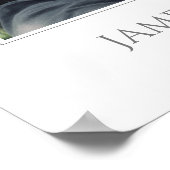 Gray Celebration of Life with Foto Funeral Poster (Ecke)