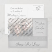 Gray Celtic Knot Foto Save the Date Postkarte (Vorne/Hinten)