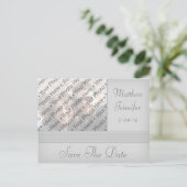 Gray Celtic Knot Foto Save the Date Postkarte (Stehend Vorderseite)