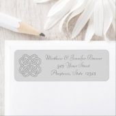 Gray Celtic Knot Thin Envelope Address Labels (Insitu)