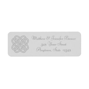Gray Celtic Knot Thin Envelope Address Labels