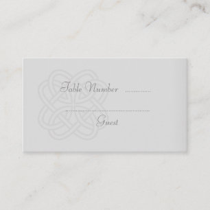 Gray Celtic Knot Wedding Table Platzkarten