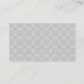 Gray Celtic Knot Wedding Table Platzkarten (Rückseite)