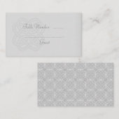 Gray Celtic Knot Wedding Table Platzkarten (Vorne/Hinten)