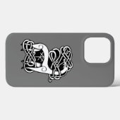 Gray Celtic/Nordic Reh Case-Mate iPhone Hülle (Rückseite (Horizontal))