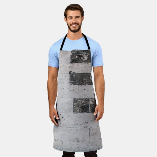 Gray cement wall schürze (Getragen)