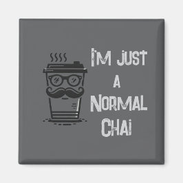 Gray Chai Magnet Hipster Kaffeepulver