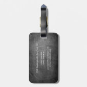 Gray Chalkboard Muster Red Gepäckanhänger (Rückseite vertikal)