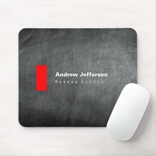 Gray Chalkboard Muster Red Mousepad (Mit Mouse)