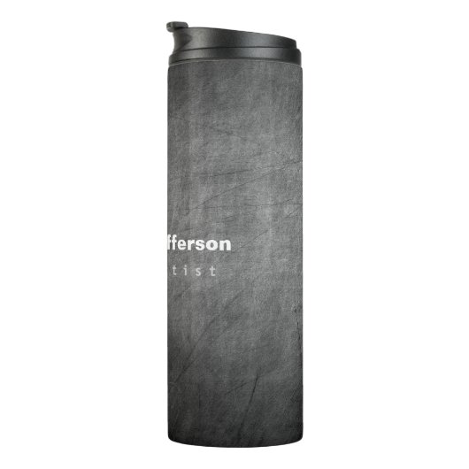 Gray Chalkboard Muster Red Thermosbecher (Nach rechts gedreht)