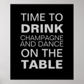 Gray Champagne Party Poster (Vorne)