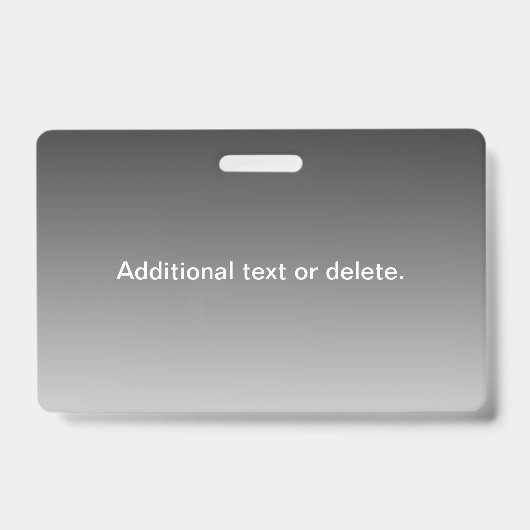 Gray (changeable color) Ombre & Text Pattern Ausweis (Rückseite)