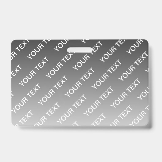 Gray (changeable color) Ombre & Text Pattern Ausweis (Vorderseite)