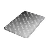 Gray (changeable color) Ombre & Text Pattern Badematte (Schrägansicht)